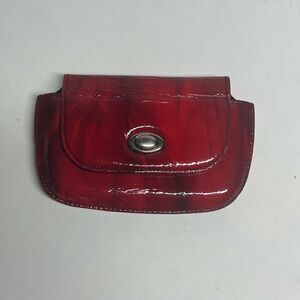Vintage Motorola Syn 2772A Red Leather Pouch Case Horizontal